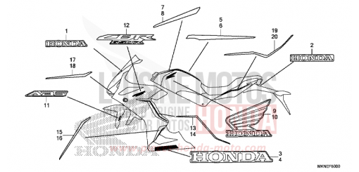MARKE (1) CBR650RAK de 2019